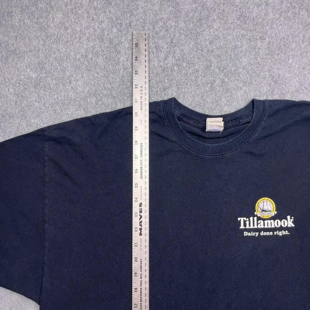 gildan tillamook dairy done right t-shirt black cotton 2xl‎